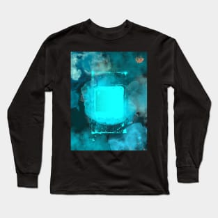 Paint Abstract Artistic Color Blue Long Sleeve T-Shirt